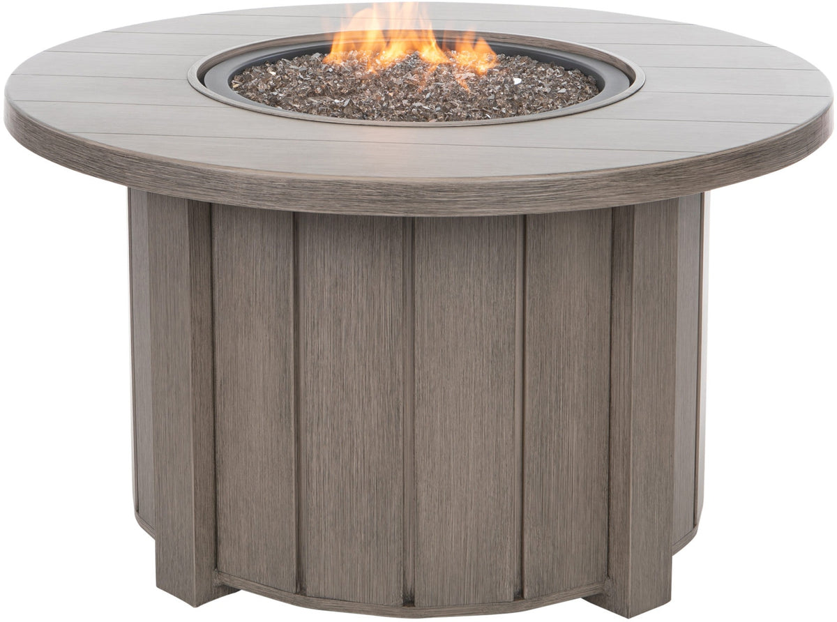 Trevi 42 Round Aluminum Fire Pit with Lid 55,000 BTU Fire Table