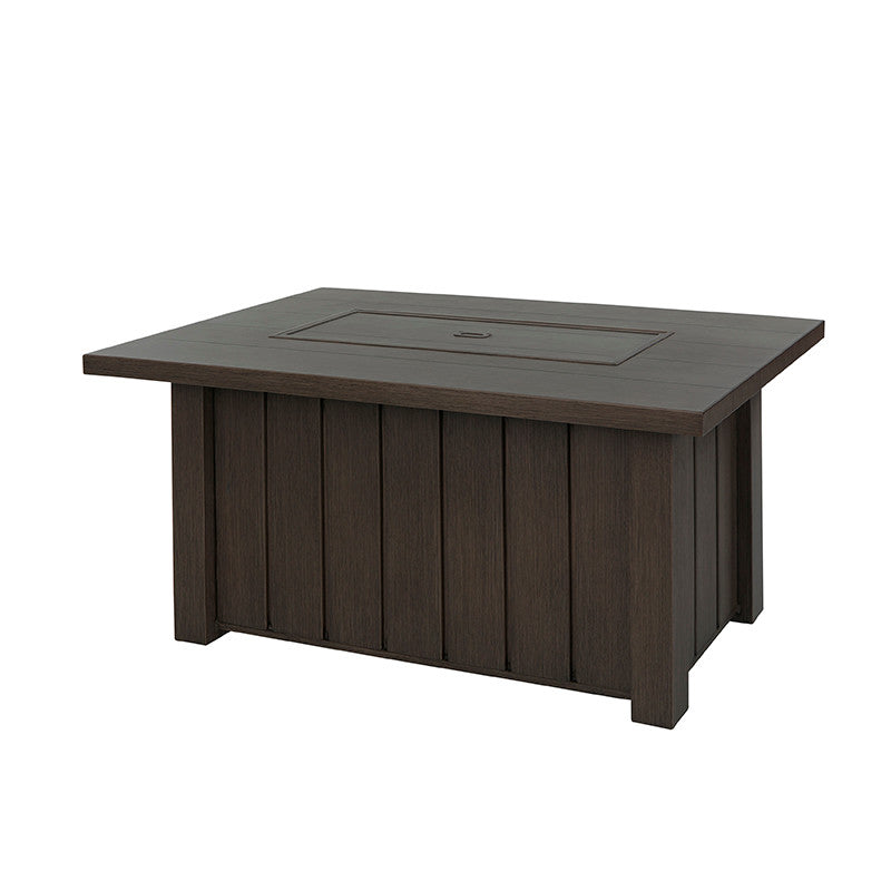 Trevi 50x32 Rectangular Fire Pit with Lid 55,000 BTU Fire Table