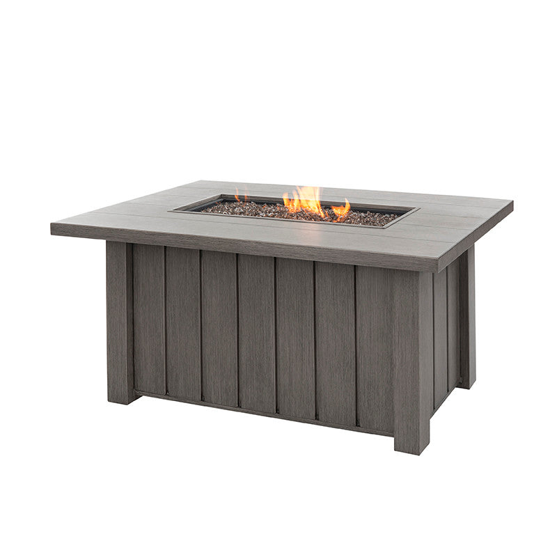 Trevi 50x32 Rectangular Fire Pit with Lid 55,000 BTU Fire Table