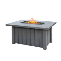Trevi 50x32 Rectangular Fire Pit with Lid 55,000 BTU Fire Table