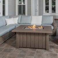Trevi 50x32 Rectangular Fire Pit with Lid 55,000 BTU Fire Table
