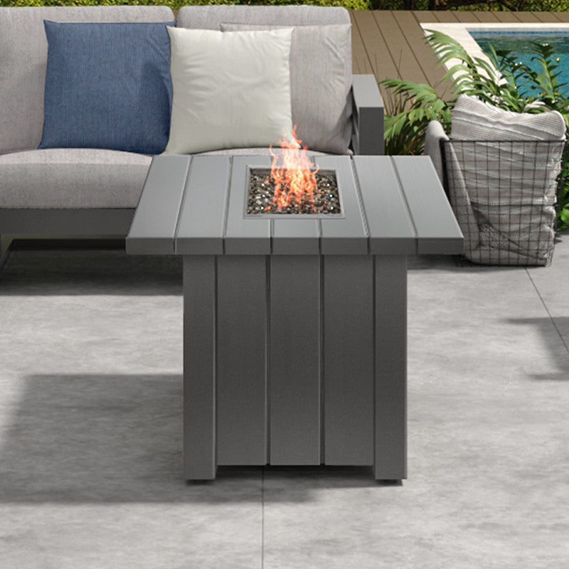 Trevi 50x32 Rectangular Fire Pit with Lid 55,000 BTU Fire Table
