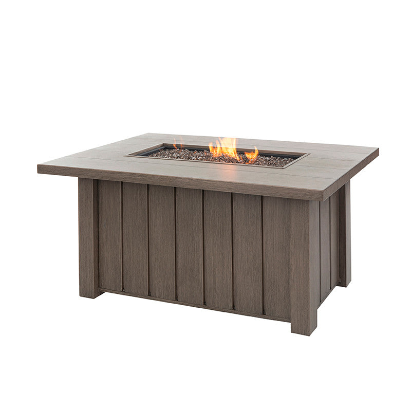 Trevi 50x32 Rectangular Fire Pit with Lid 55,000 BTU Fire Table