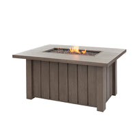 Trevi 50x32 Rectangular Fire Pit with Lid 55,000 BTU Fire Table