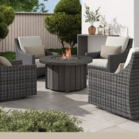 Trevi Pompano 42 Round Fire Pit with Lid 55,000 BTU Fire Table