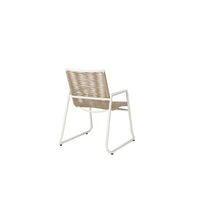 Cabana Dining Arm Chair Outdoor Patio Aluminum Stackable Eco Weave