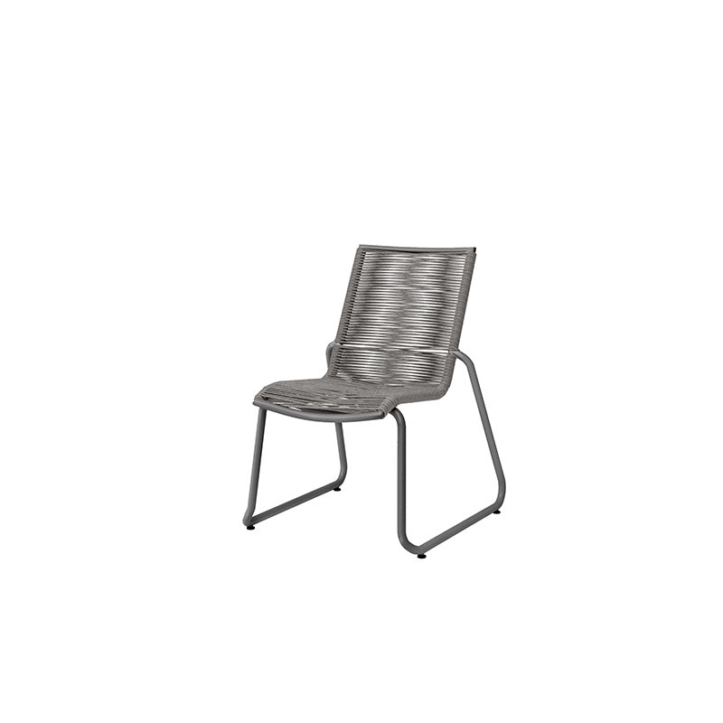 Cabana Dining Side Chair Outdoor Patio Aluminum Stackable Eco Weave