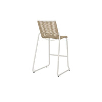Cabana Armless Bar Stool Outdoor Patio Aluminum Stackable Eco Weave