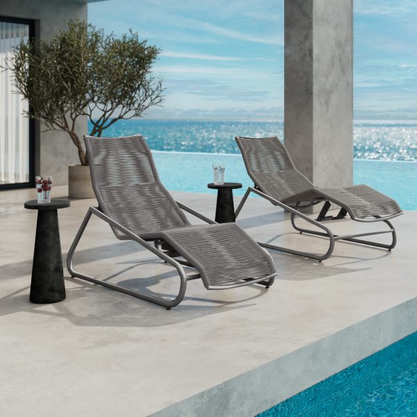 Cabana Adjustable Comfort Chaise Lounge Outdoor Patio Aluminum Recliner