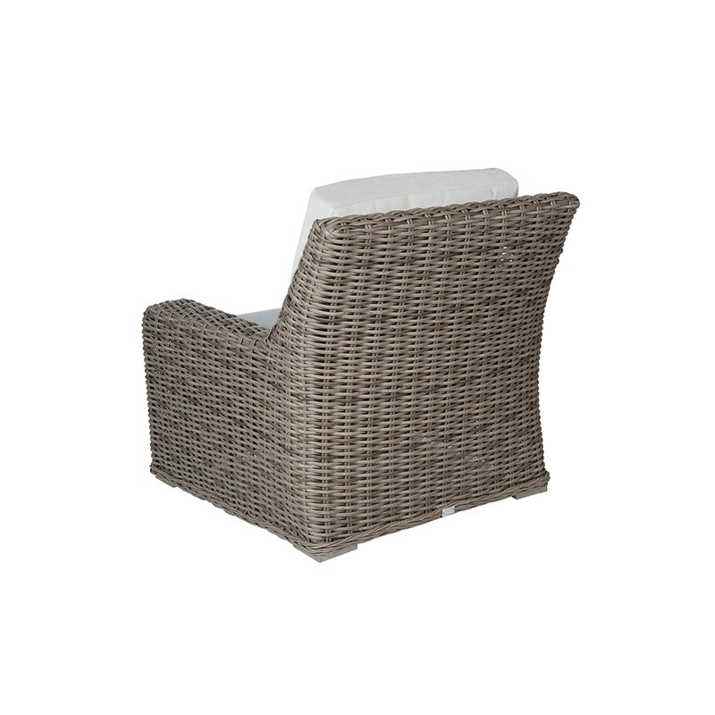 Laurent Club Chair Outdoor Patio Wicker Cushion Aluminum Lounge Seat