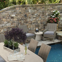 Laurent Dining Arm Chair Outdoor Patio Wicker Cushion Dining Seat