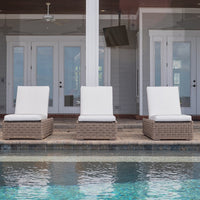 Laurent Adjustable Chaise Lounge Outdoor Patio Wicker Cushion Chair