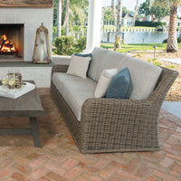 Laurent Sofa Outdoor Patio Wicker Cushion Aluminum Lounge Couch
