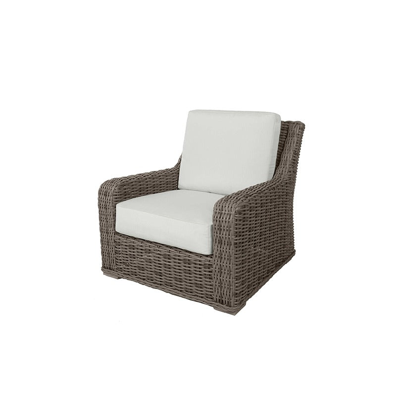 Laurent Club Chair Outdoor Patio Wicker Cushion Aluminum Lounge Seat