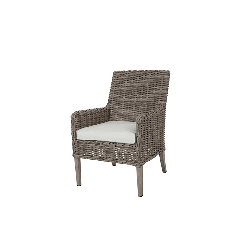 Laurent Dining Arm Chair Outdoor Patio Wicker Cushion Dining Seat