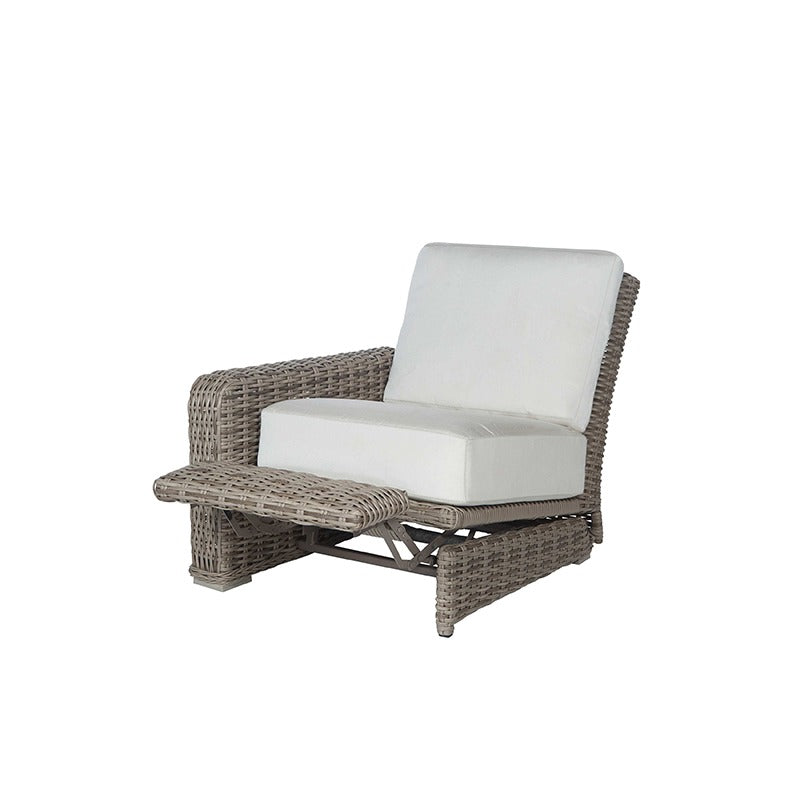 Laurent Right Arm Incliner Section Outdoor Patio Wicker Cushion Seat