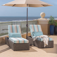 Laurent Adjustable Chaise Lounge Outdoor Patio Wicker Cushion Chair