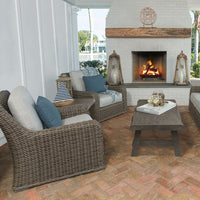 Laurent Club Chair Outdoor Patio Wicker Cushion Aluminum Lounge Seat