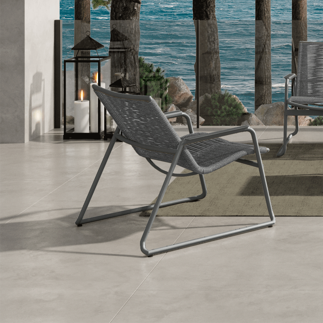 Cabana Club Chair Stackable Aluminum Outdoor Patio Chair Eco Weave