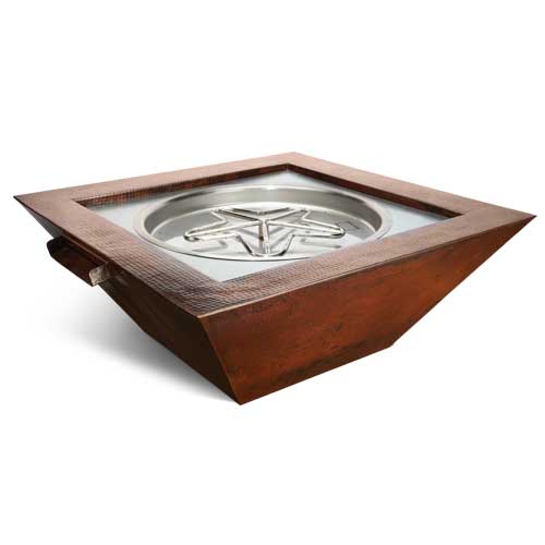 Sedona Hammered Copper Fire Bowl (Match Lit)