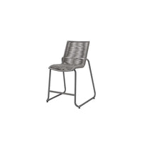 Cabana Armless Counter Stool Outdoor Patio Aluminum Stackable Eco Weave