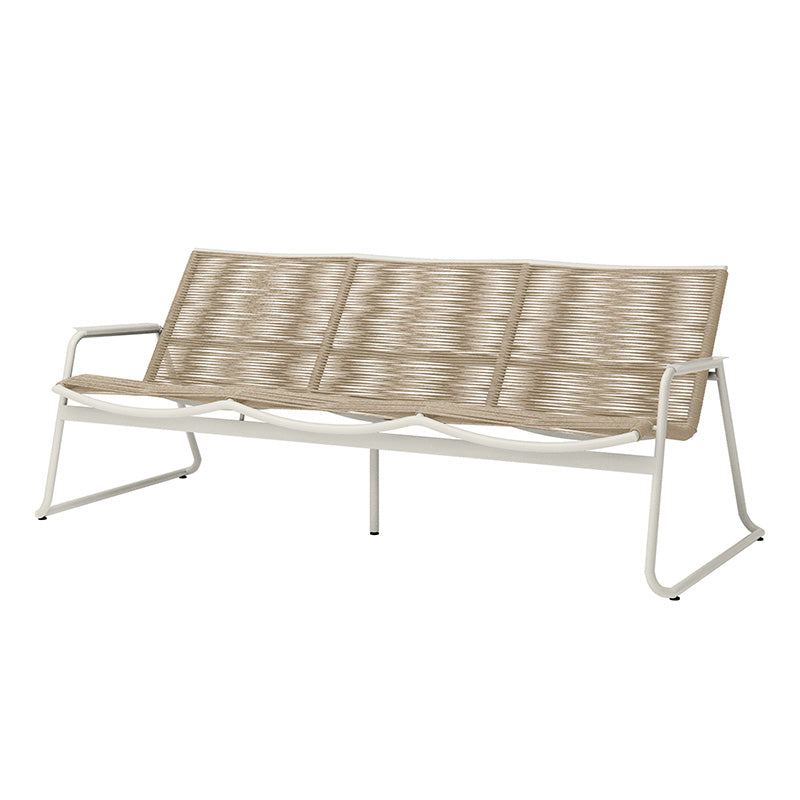 Cabana Sofa Outdoor Patio Aluminum Couch Stackable Eco Weave Seating