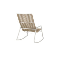 Cabana High Back Rocker Outdoor Patio Aluminum Stackable Eco Weave Chair
