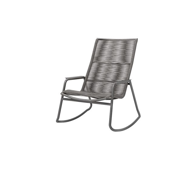 Cabana High Back Rocker Outdoor Patio Aluminum Stackable Eco Weave Chair