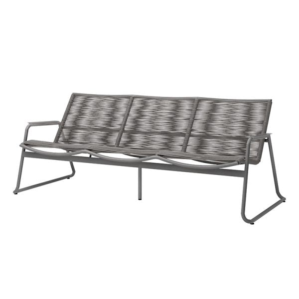 Cabana Sofa Outdoor Patio Aluminum Couch Stackable Eco Weave Seating