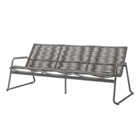 Cabana Sofa Outdoor Patio Aluminum Couch Stackable Eco Weave Seating