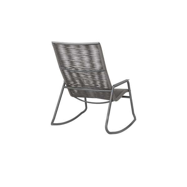 Cabana High Back Rocker Outdoor Patio Aluminum Stackable Eco Weave Chair