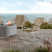 Cabana High Back Rocker Outdoor Patio Aluminum Stackable Eco Weave Chair